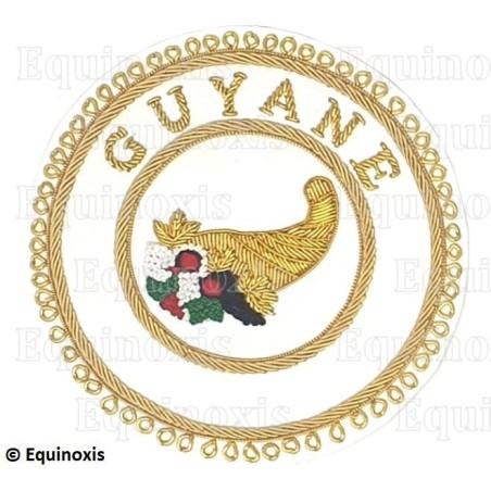 Badge / Macaron GLNF – Grande tenue provinciale – Grand Intendant – Guyane – Brodé main